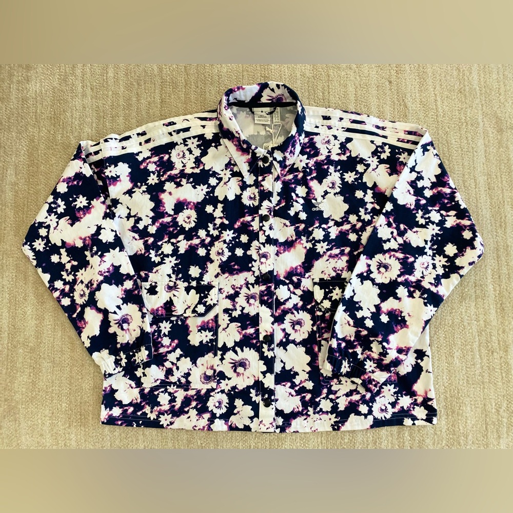 Adidas Women's Originals Floral Track Top, Size Large, Multi-color (NWT)